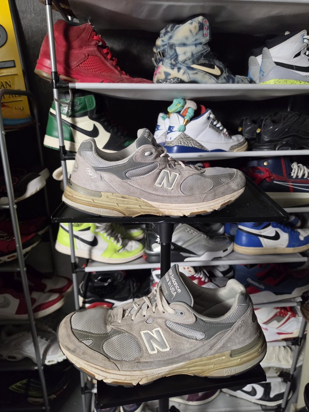🇺🇸 New Balance Men's Size 13 993 USA Made Grey Suede Mesh Running Shoes